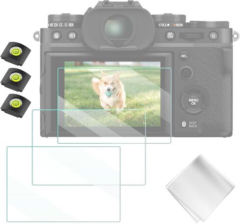 K&F Concept [3pcs Screen Protector for Fujifilm X-T30 X-T30 II X-S10 X-T20 X-T10 X-E3 Fuji XS10 XT30 XF10 XT100 X-A1 X-A2 Camera & Hot Shoe Cover, Ultra Clear Tempered Glass, Anti Scratch Bubble Free in Kuwait