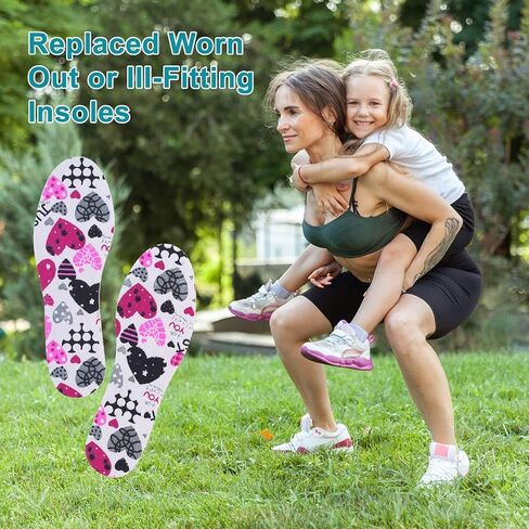 Shoe Insoles for Kids 3 Pairs, Kids Insoles, Toddler Shoe Inserts, Memory Sponge Insole Breathable Latex Shoe Inserts, Cutting Size Soft Washable Replacement Insole (Multicolor) in Saudi Arabia