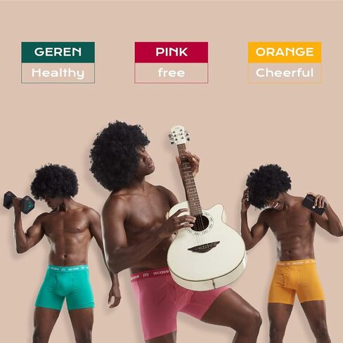 Mens Boxer Briefs with Pouch Cotton Panties Comfy Soft Breathable Underwear Multiple Pack in Saudi Arabia