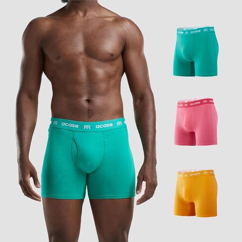 Mens Boxer Briefs with Pouch Cotton Panties Comfy Soft Breathable Underwear Multiple Pack in Saudi Arabia