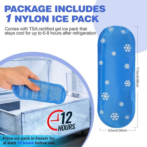 EpiPen Medical Hard Carrying Case with Reusable Ice Pack for 2 EpiPens, Hard Shell EVA Shock Absorption Travel Medication Organizer Bag (black) in Saudi Arabia