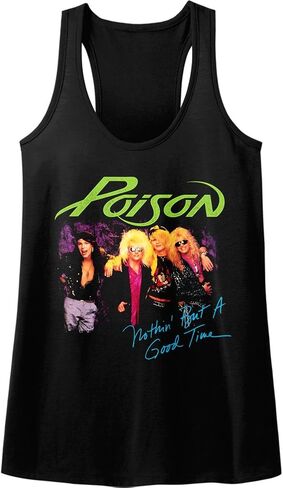 Poison Band Nothin But A Good Time Group Shot Womens Tank Top in Saudi Arabia