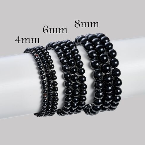 Bivei 3-Piece 4mm مطرز أساور للنساء اليدوية الكريستال الطبيعي تمتد مطاطا مجوهرات اليوغا التأمل حماية الهدايا in Kuwait