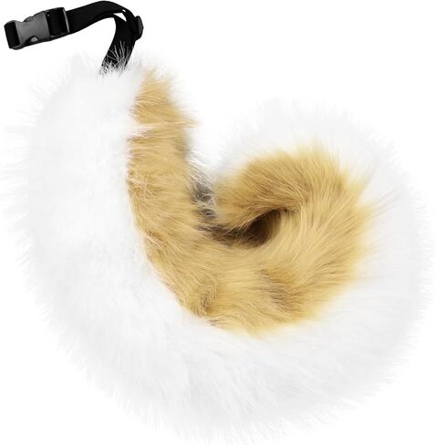 HAOAN Faux Fur Wolf Fox Tail Furry Costume Accessories for Halloween Party Cosplay in Saudi Arabia