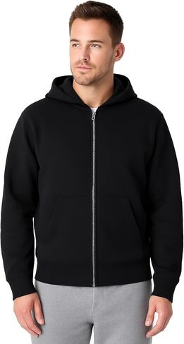 Future Planet Mens Globe Premium Full Zip French Terry Soft Cotton Hoodie Sweatshirt Loose Fit in Saudi Arabia