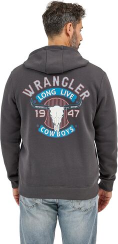 Wrangler Men's Charcoal 1947 Hoodie in Saudi Arabia