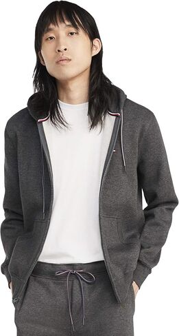 سترة بغطاء للرأس بسحاب كبير وطويل للرجال من Tommy Hilfiger من Tommy Hilfiger in Saudi Arabia