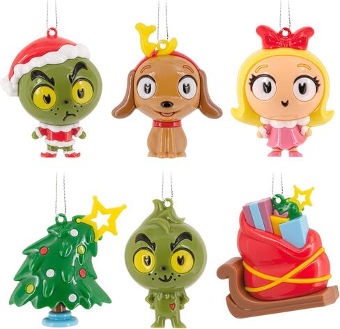 Hallmark Dr. Seuss's How The Grinch Stole Christmas! Series 1 Mystery Christmas Ornaments, Shatterproof, Set of 2, Gifts for Dr. Seuss Fans in Saudi Arabia