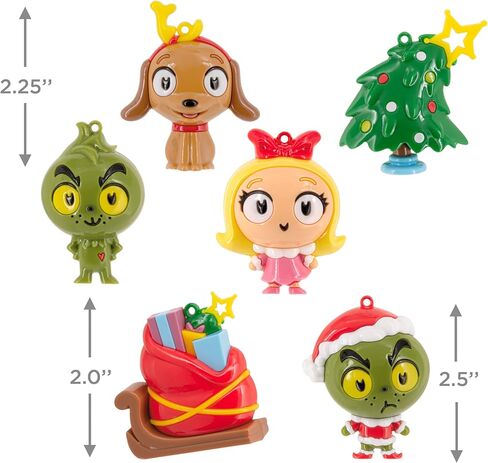 Hallmark Dr. Seuss's How The Grinch Stole Christmas! Series 1 Mystery Christmas Ornaments, Shatterproof, Set of 2, Gifts for Dr. Seuss Fans in Saudi Arabia
