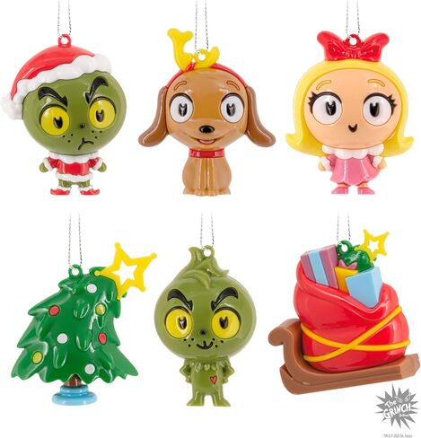 Hallmark Dr. Seuss's How The Grinch Stole Christmas! Series 1 Mystery Christmas Ornaments, Shatterproof, Set of 2, Gifts for Dr. Seuss Fans in Saudi Arabia