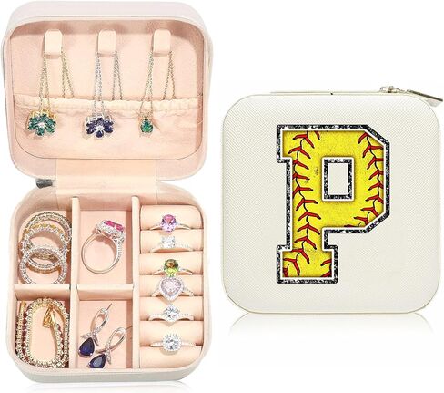Sunflower Jewelry Case,Sunflower Gifts for Women,Initial Travel Jewelry Box,Personalized Gifts for Teen,Mom,Wife,Bridesmaids,21st Birthday Gifts for Her in Saudi Arabia