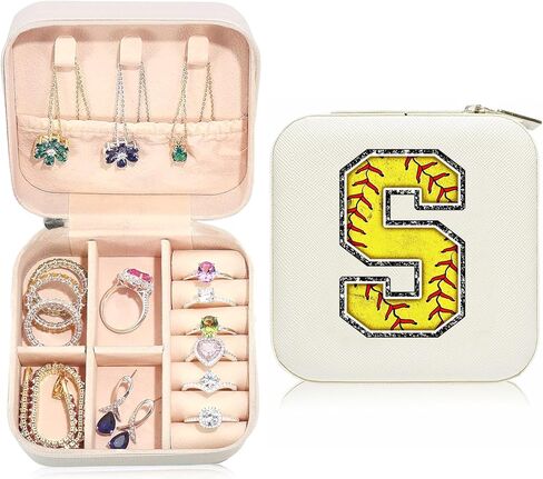 Sunflower Jewelry Case,Sunflower Gifts for Women,Initial Travel Jewelry Box,Personalized Gifts for Teen,Mom,Wife,Bridesmaids,21st Birthday Gifts for Her in Saudi Arabia