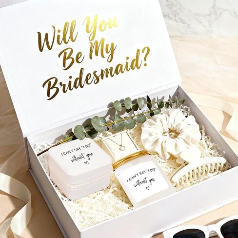 Bridesmaid Proposal Gifts - Travel Jewelry Case - Maid of Honor Proposal Gift - Will You be My Bridesmaid Gifts for Friends Girls Women Matron of Honor Gift Jewelry Box in Saudi Arabia