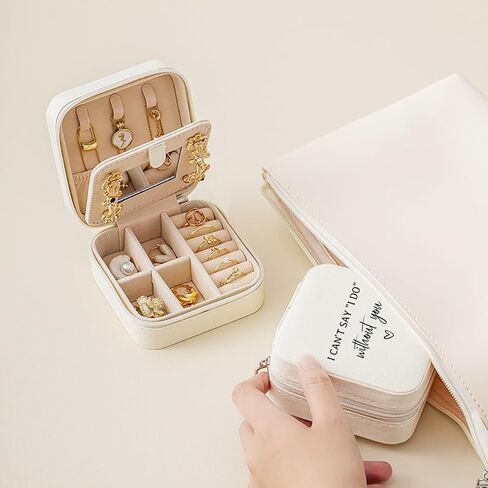 Bridesmaid Proposal Gifts - Travel Jewelry Case - Maid of Honor Proposal Gift - Will You be My Bridesmaid Gifts for Friends Girls Women Matron of Honor Gift Jewelry Box in Saudi Arabia