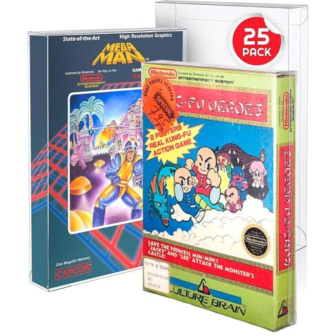 Video Game Box Protector Compatible for Nintendo Game Boy and Game Boy Advance - 0.40 MM Thick, Acid-Free Clear PET, Collector Box Protective Plastic Case, Gameboy Protector by EVORETRO (Pack of 25) in Kuwait