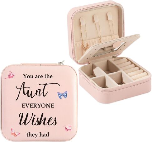 Granddaughter Gifts from Grandma Grandpa Valentines Day Graduation Birthday Gifts for Granddaughter Christmas Mothers Day Gift for Granddaughters Jewelry Box Pink Portable Travel Jewelry Case in Saudi Arabia