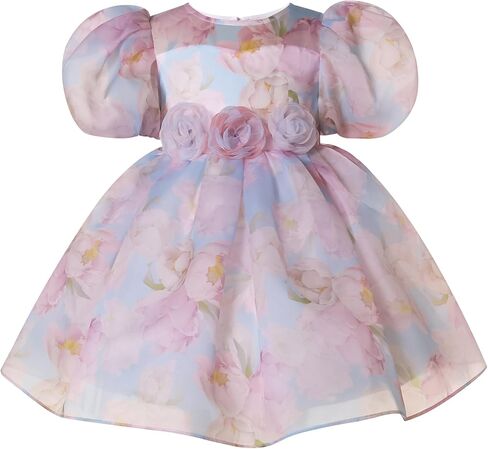 Pettigirl Girls Elegant Summer Flower Printed Clothes Kids Toddler Cute Floral Party Dress Size 2 3 4 5 6 7 8 9 10 11 12 in Saudi Arabia