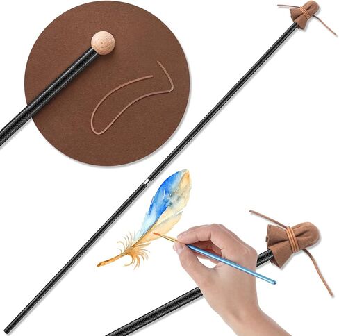 Mahl Stick for Steadying Painter Hand 32.7 Inch Artists Drawing Tool Artist's and Painter's Hand Rest Tool with Artificial Leather for Painting Art Watercolor Oil Paint Sketching Supplies in Saudi Arabia