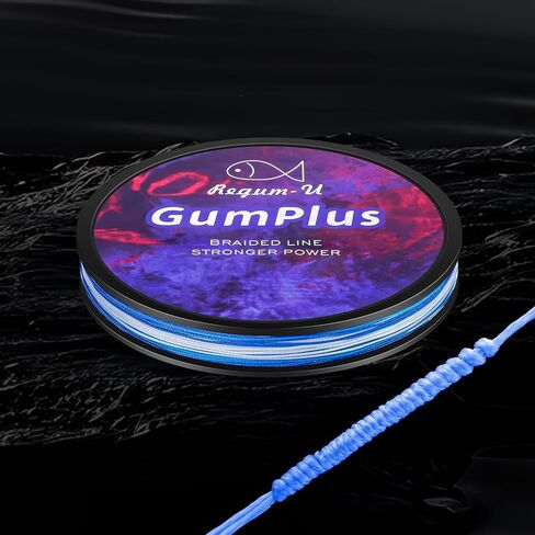 GumMAX 8X Large Length Stealth Braided Fishing Line Abrasion Resistant Superline Zero Stretch & Smaller Diameter Confuse & Catch Big Fish Better in Saltwater & Freshwater in Kuwait