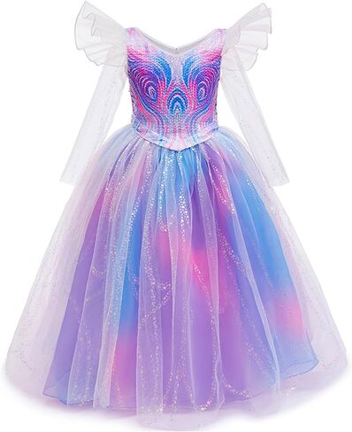 فساتين Glinda للفتيات من التول المزينة بالترتر لحفلات عيد الميلاد وأعياد الميلاد وملابس أميرات Glenda للهالوين in Saudi Arabia
