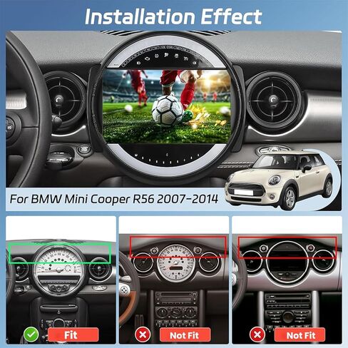 [2 + 64g] NHOPEEW لـ MINI Cooper R56 2007-2014 CAR Radio مع CARPLAY اللاسلكي و Android Auto - 9 بوصة شاشة تعمل بالسيارة Android - DSP/WiFi/GPS NAVI/SWC/Bluetooth + AHD كاميرا احتياطية in Kuwait