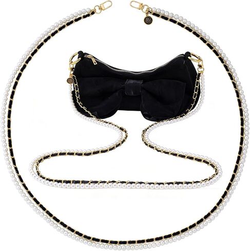 Moon Purse Chain Handbag Straps, Silver Metal Shoulder Crossbody Bags Short Handle Replacement Charm Accessories for Women - 1PCS in Kuwait