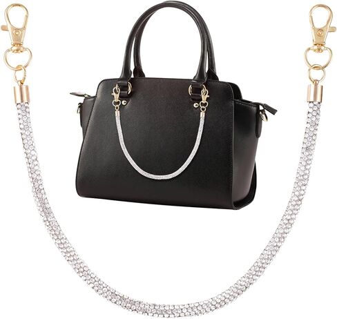 Moon Purse Chain Handbag Straps, Silver Metal Shoulder Crossbody Bags Short Handle Replacement Charm Accessories for Women - 1PCS in Kuwait