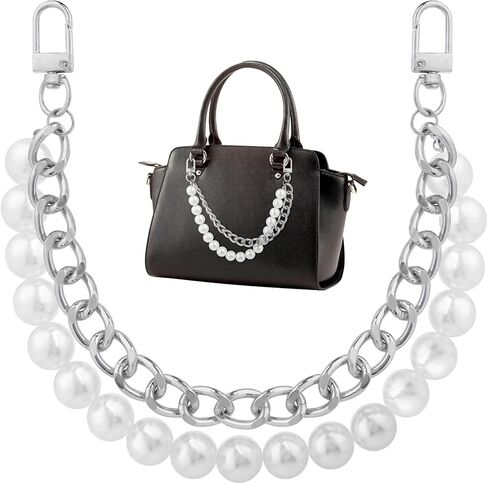 Moon Purse Chain Handbag Straps, Silver Metal Shoulder Crossbody Bags Short Handle Replacement Charm Accessories for Women - 1PCS in Kuwait