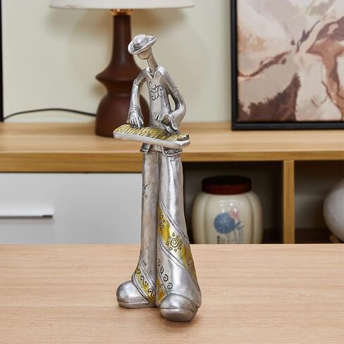 تمثال عازف البوق الحنين لديكور المنزل، زخرفة منحوتة كلاسيكية لعزف اللحن لطاولة سطح المكتب في خزانة الرف في المنزل والمكتب وبار الفندق - أفكار مميزة لهدايا الانتقال إلى المنزل الجديد in Kuwait