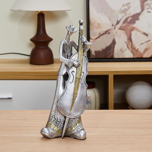 Nostalgic Trumpet Player Figurine for Home Decor, Classic Melody-Playing Sculpture Ornament for Shelf Cabinet Desktop Table in Home Office Hotel Bar - Distinctive Housewarming Gift Ideas in Saudi Arabia