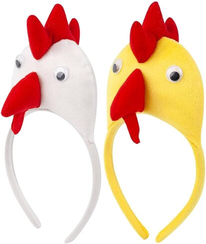 Kirei Sui 2-Piece Chicken Headband for Adults Cute & Soft Farm Animal Costume Halloween Christmas Party Accessories in Saudi Arabia