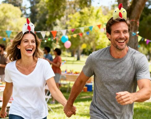 Kirei Sui 2-Piece Chicken Headband for Adults Cute & Soft Farm Animal Costume Halloween Christmas Party Accessories in Saudi Arabia