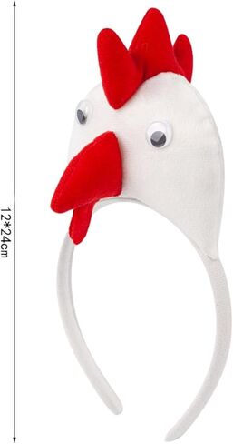 Kirei Sui 2-Piece Chicken Headband for Adults Cute & Soft Farm Animal Costume Halloween Christmas Party Accessories in Saudi Arabia