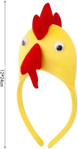 Kirei Sui 2-Piece Chicken Headband for Adults Cute & Soft Farm Animal Costume Halloween Christmas Party Accessories in Saudi Arabia