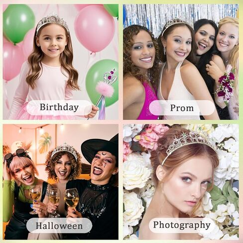 Tiaras for Women Bubble Crown Wicth Themed Costume Hair Accessories for Prom Wedding Halloween Birthday Party Favors in Saudi Arabia