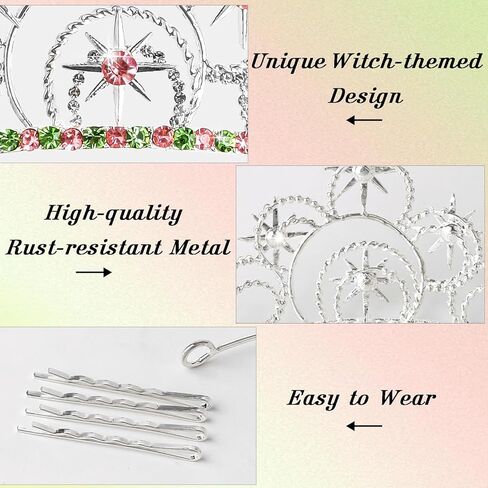 Tiaras for Women Bubble Crown Wicth Themed Costume Hair Accessories for Prom Wedding Halloween Birthday Party Favors in Saudi Arabia