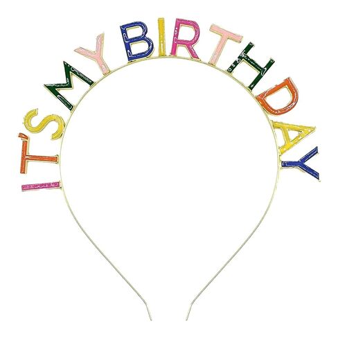 عصابة رأس على شكل تاج عيد الميلاد للنساء والفتيات، عصابة رأس تاج لامعة من It's My Birthday، ديكورات الحفلات والهدايا للنساء والفتيات للاحتفال بالحفلات in Kuwait