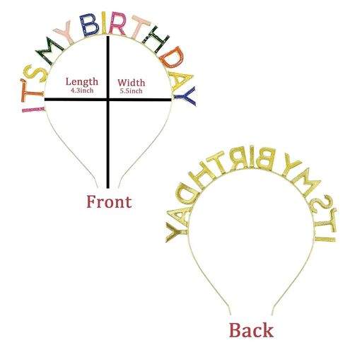 عصابة رأس على شكل تاج عيد الميلاد للنساء والفتيات، عصابة رأس تاج لامعة من It's My Birthday، ديكورات الحفلات والهدايا للنساء والفتيات للاحتفال بالحفلات in Kuwait