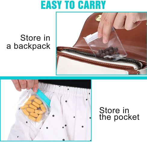 12 Pcs Zippered Pill Pouch Slide Lock Storage Bags Reusable Mini Seal Portable Medicine Baggies Self-Sealing Travel Plastic Case for Home Office Organizing Small Items in Saudi Arabia