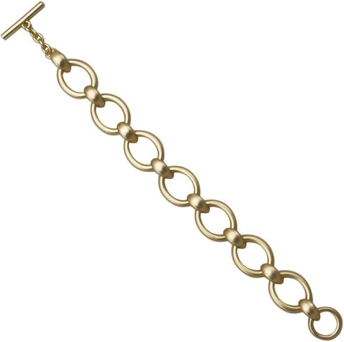 Rosemarie & Jubalee Chunky Link Chain Bracelet, Matte Gold,Toggle Clasp, Fashion Statement Jewelry, 7.5 Inch in Saudi Arabia