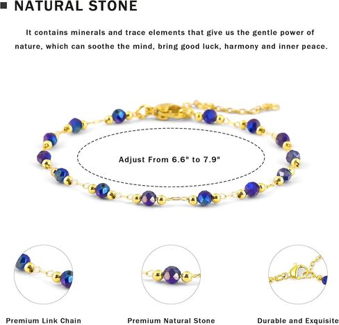 VIBILIA 18k Gold Plated Bracelets for Women, Dainty Gold Beaded Bracelets Trendy Waterproof Non Tarnish, Handmade Gold Jewelry for Women, Birthday Gifts for Women Friend on Thanksgiving Christmas in Saudi Arabia