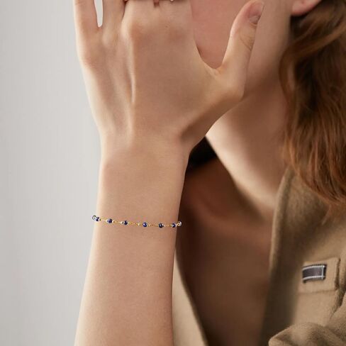 VIBILIA 18k Gold Plated Bracelets for Women, Dainty Gold Beaded Bracelets Trendy Waterproof Non Tarnish, Handmade Gold Jewelry for Women, Birthday Gifts for Women Friend on Thanksgiving Christmas in Saudi Arabia