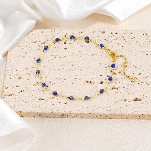 VIBILIA 18k Gold Plated Bracelets for Women, Dainty Gold Beaded Bracelets Trendy Waterproof Non Tarnish, Handmade Gold Jewelry for Women, Birthday Gifts for Women Friend on Thanksgiving Christmas in Saudi Arabia
