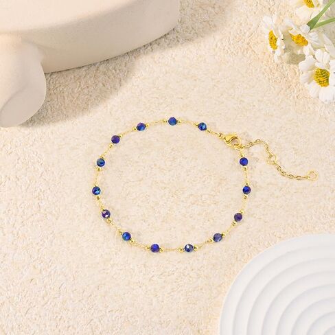 VIBILIA 18k Gold Plated Bracelets for Women, Dainty Gold Beaded Bracelets Trendy Waterproof Non Tarnish, Handmade Gold Jewelry for Women, Birthday Gifts for Women Friend on Thanksgiving Christmas in Saudi Arabia