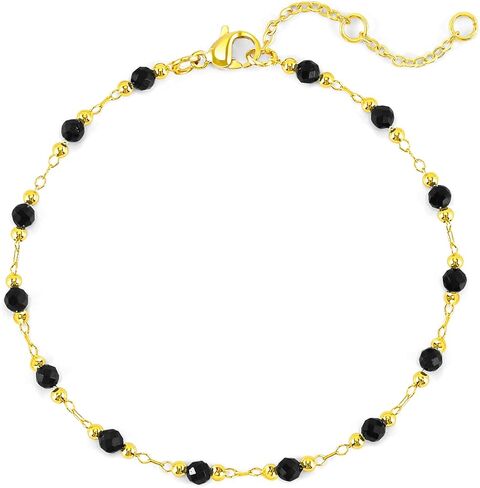 VIBILIA 18k Gold Plated Bracelets for Women, Dainty Gold Beaded Bracelets Trendy Waterproof Non Tarnish, Handmade Gold Jewelry for Women, Birthday Gifts for Women Friend on Thanksgiving Christmas in Saudi Arabia