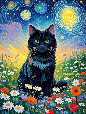 Animals Paint by Numbers Kit for Adults,Cat Cow Tiger Flamingo Giraffe Raccoon Adults' Paint-by-Number Kits for Beginner Acrylic On Canvas DIY Oil Painting Kit for Gift Home Wall Decor 16x20 Inch in Saudi Arabia