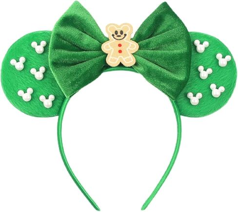 LSHDXD Christmas Mouse Ears Bow Headband,Glitter Antlers Christmas Tree Hair bands in Kuwait