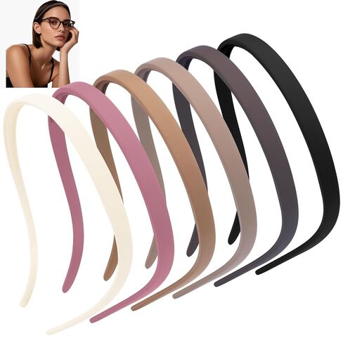 عصابة رأس النظارات الشمسية للنساء بدون ضغط، عصابات رأس غير لامعة غير قابلة للانزلاق لشعر المرأة مع الأسنان، عصابة رأس مريحة للنظارات الشمسية 6 قطع من أربطة الشعر البلاستيكية الرقيقة in Kuwait