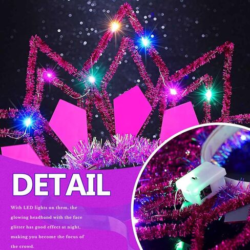 JEAIRTS Light Up Christmas Headband Glowing Xmas Headpiece Led New Year Hair Accessories for Women in Saudi Arabia