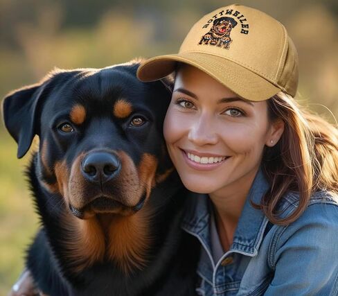 InnoBeta Gifts Rottweiler Mom، قبعة Rottweiler لعيد الأم، عيد الميلاد باللون البني المغبر in Saudi Arabia